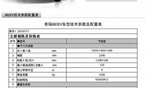 奇瑞汽车价格一览表_奇瑞汽车配件价格一览